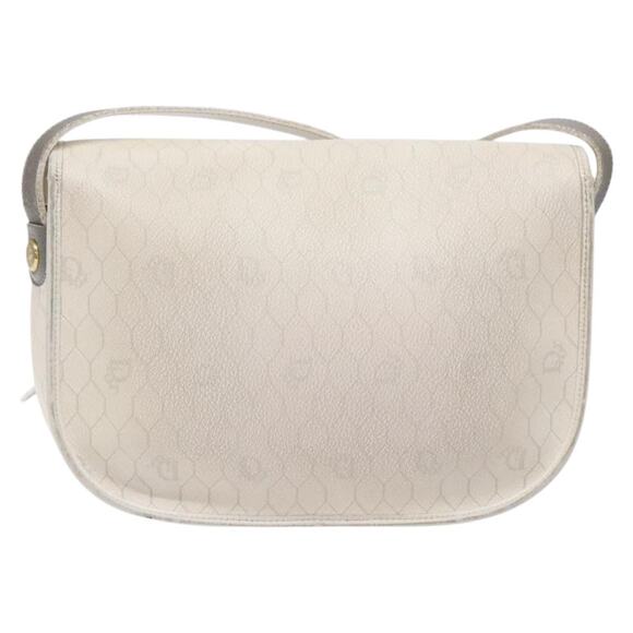DIOR Honeycomb Canvas Shoulder Bag Pvc White Gold - Picture 3 of 13